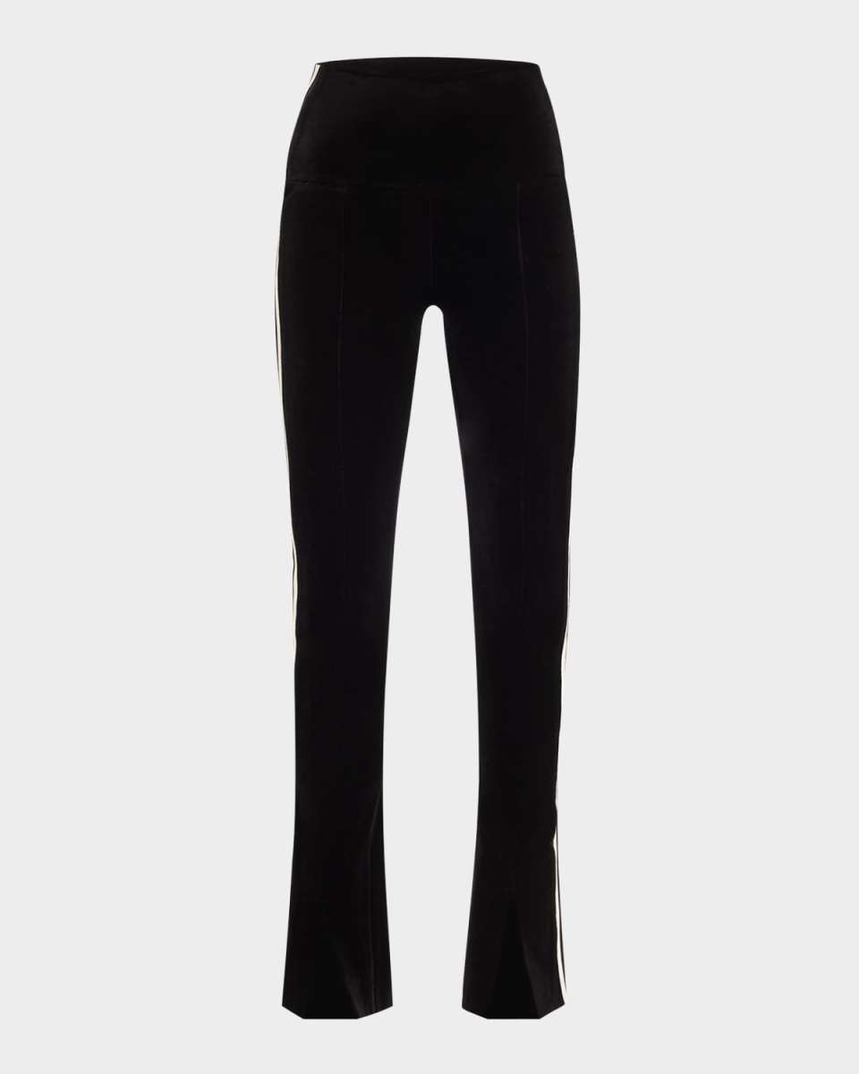 Velvet Side Stripe Spat Leggings